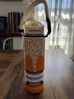 FrostBuddy Cream Ice Cream Cone Kids Sports Water Bottle